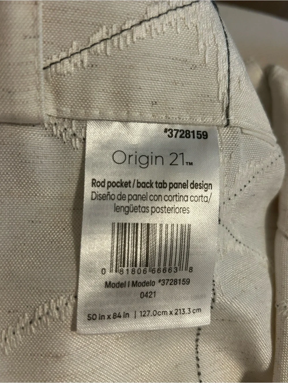 Origin 21 Nova Light Filtering Rod Pocket Back Tab Window Curtains